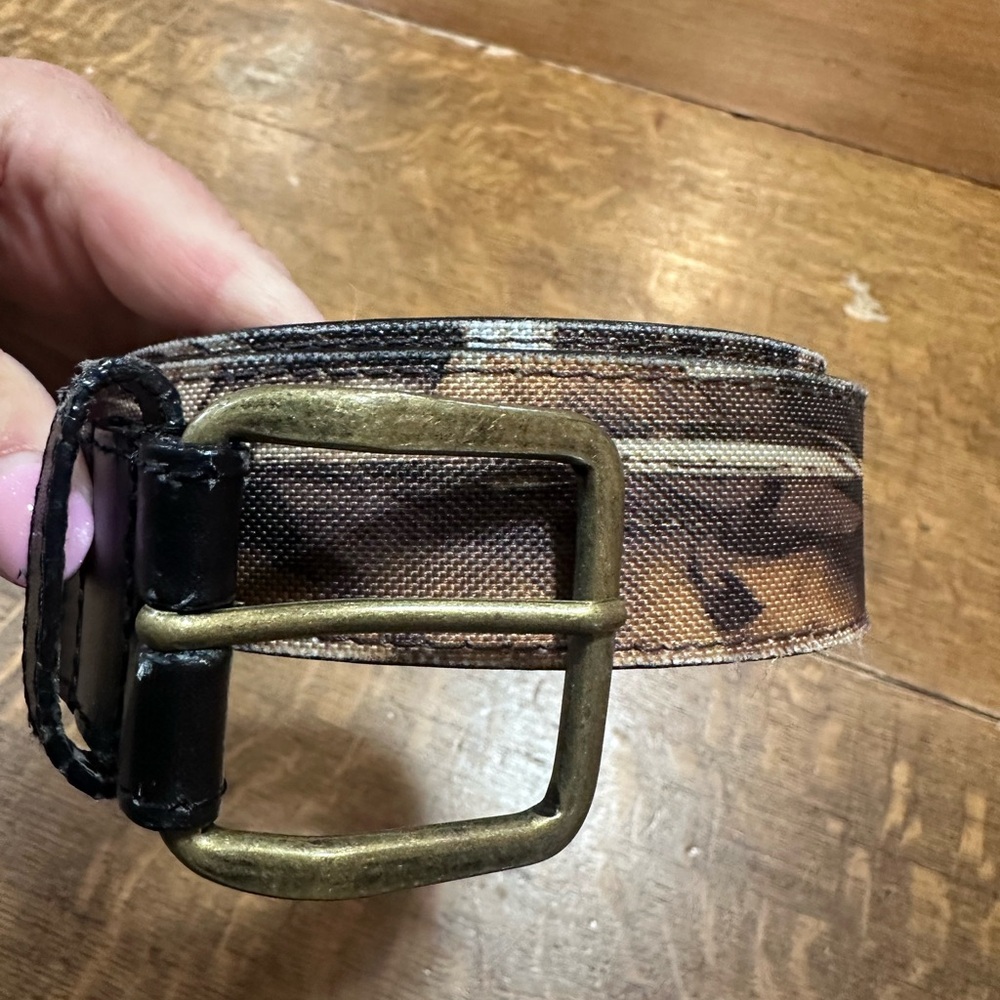 Men's Camouflage Belt with‎ Brass Buckle Sz 52